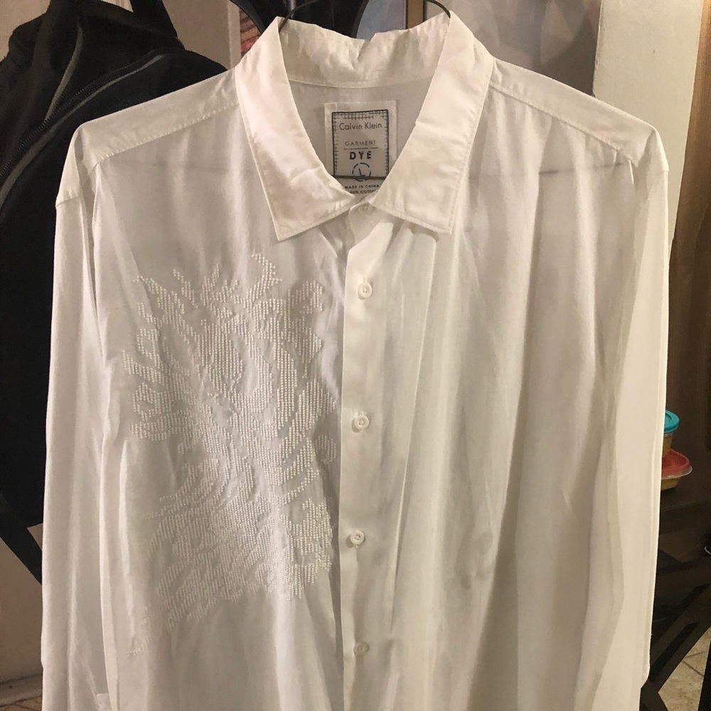 Calvin Klein long sleeve white shirt